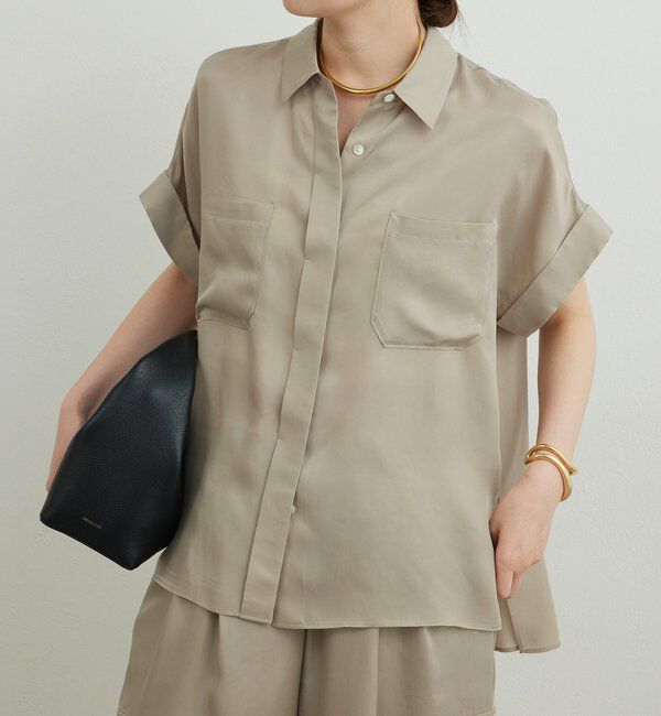  「【セットアップ対応】ミリタリーハーフスリーブシャツ」|シャツ・ブラウス|