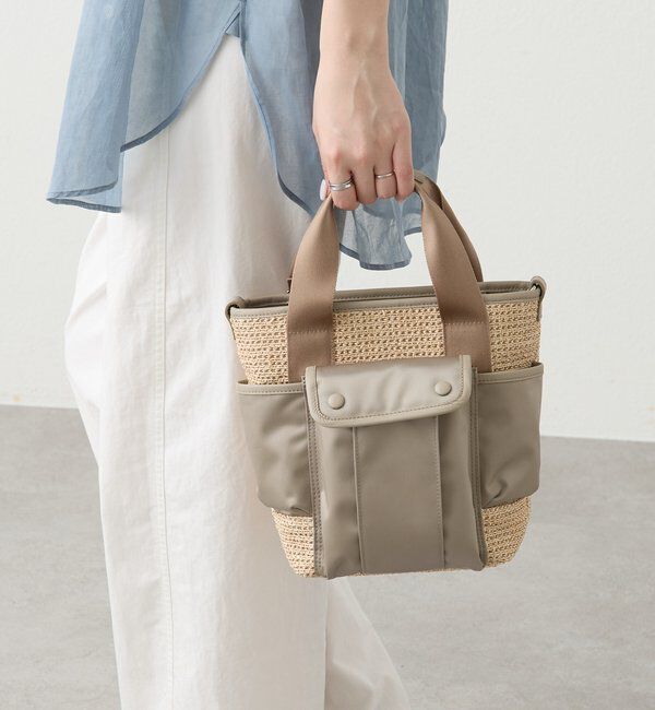  「ナイロンラフィア&times;クラウズナイロン コンビ2WAYミニトートバッグ」|ショルダー・メッセンジャー|