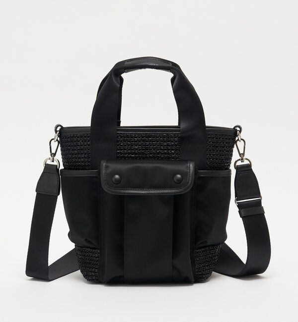  「ナイロンラフィア&times;クラウズナイロン コンビ2WAYミニトートバッグ」|ショルダー・メッセンジャー|
