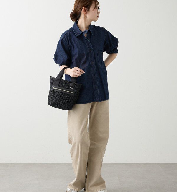  「ナイロンラフィア&times;クラウズナイロン コンビ2WAYミニトートバッグ」|ショルダー・メッセンジャー|