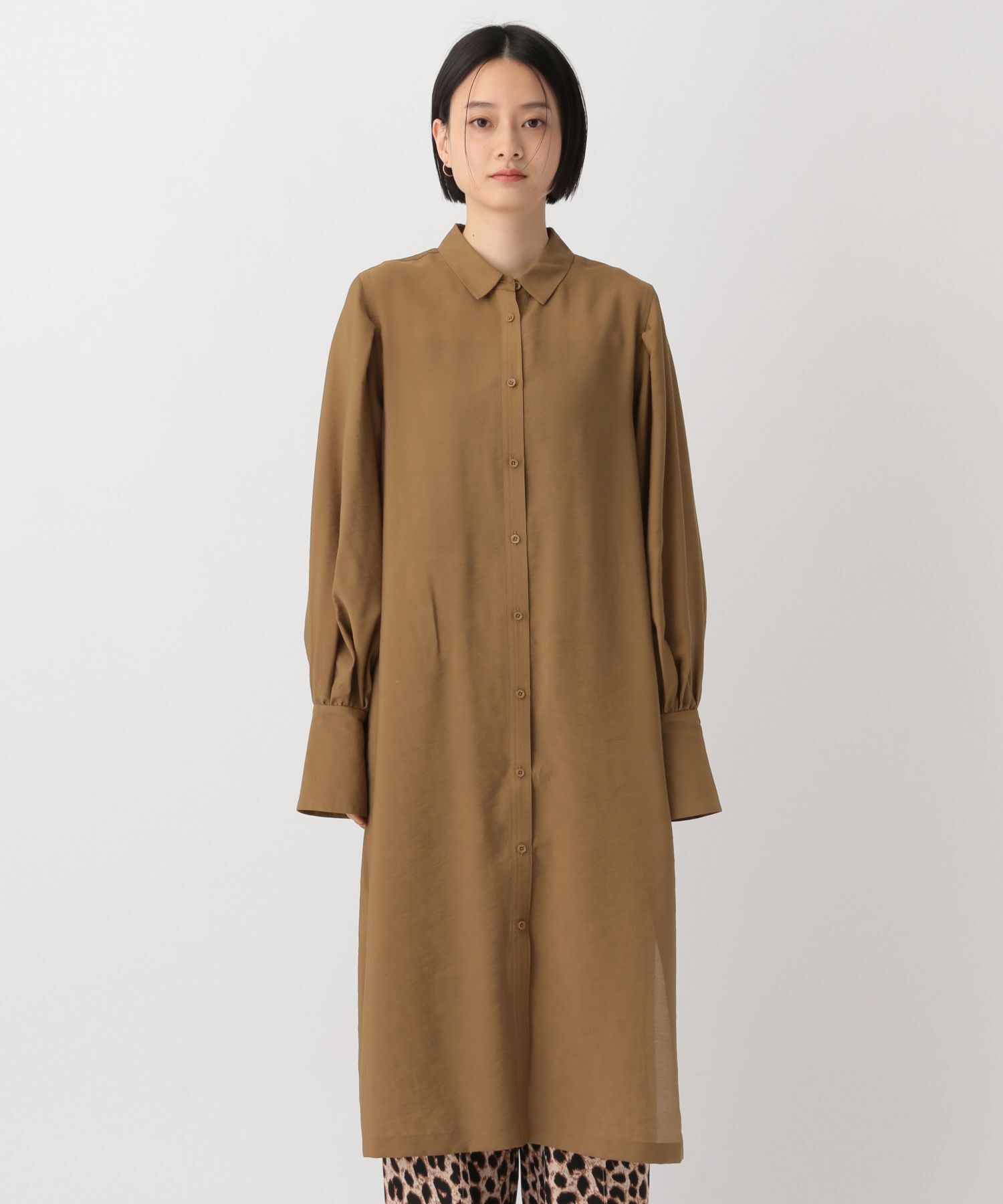 A part by 「シアーシャツワンピース」|ワンピース|