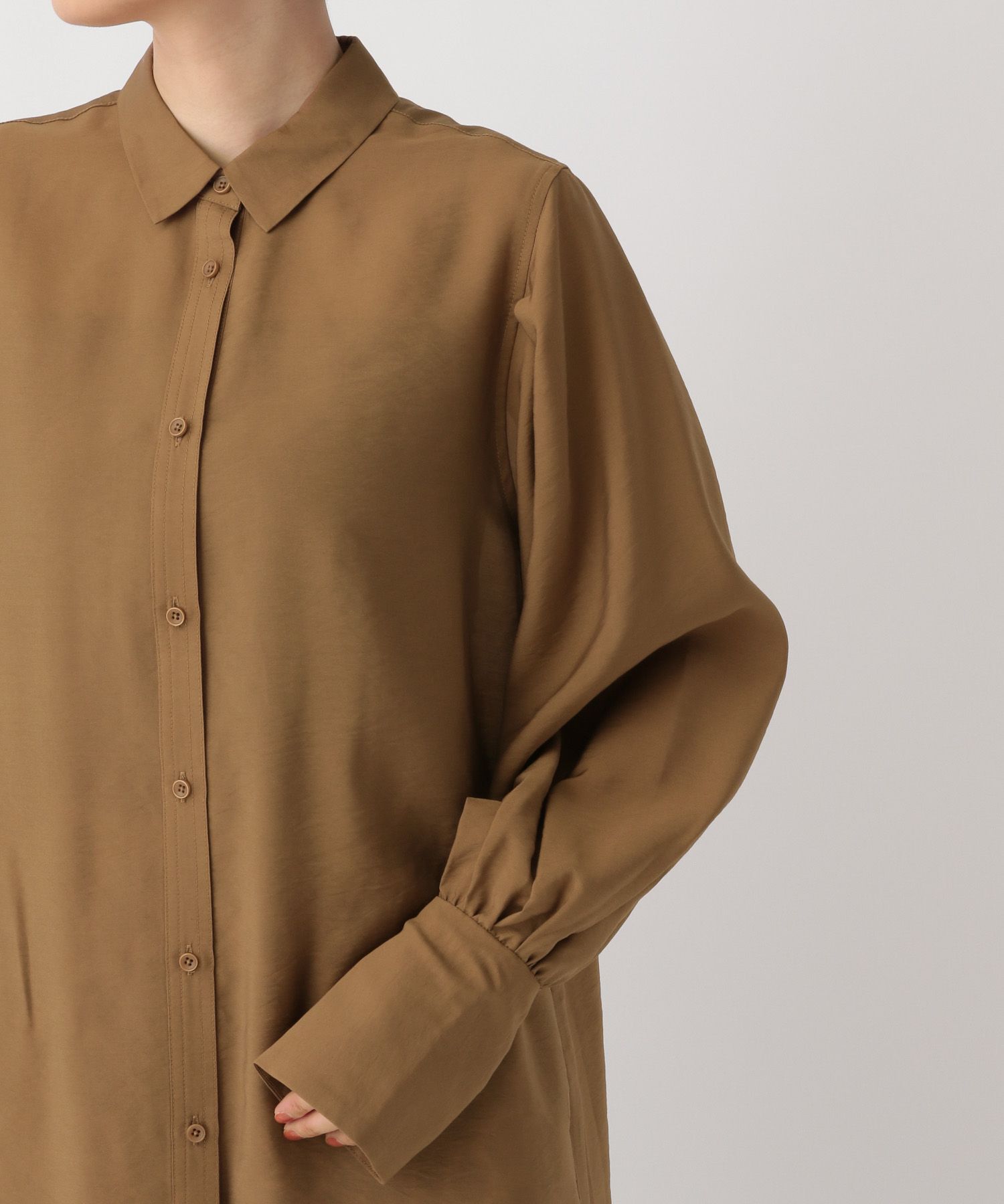 A part by 「シアーシャツワンピース」|ワンピース|