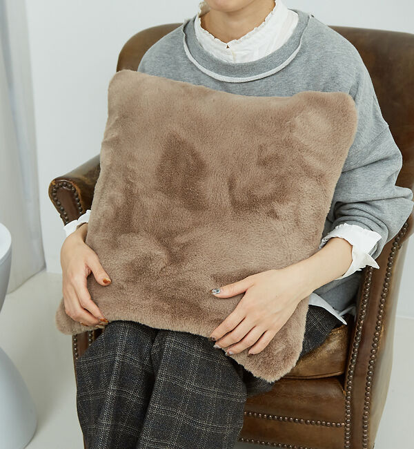 collex「エコファークッションカバー 45&times;45㎝」|その他|ベージュ