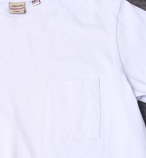 ABAHOUSE「【グッドウェア】USAコットン 無地 ポケット ショートスリーブ Tシャツ」|Tシャツ・カットソー|