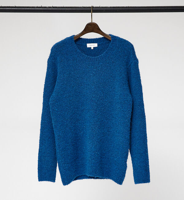 ABAHOUSE「【シャギー調】リングヤーン メランジニット / プルオーバー ニット」|ニット・セーター|ブルー