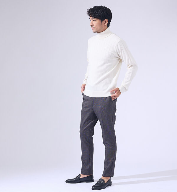 ABAHOUSE「【カシミヤタッチ】タートルネック ニット/ ウォッシャブル」|ニット・セーター|