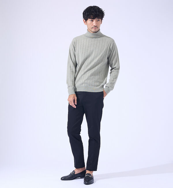 ABAHOUSE「【カシミヤタッチ】タートルネック ニット/ ウォッシャブル」|ニット・セーター|