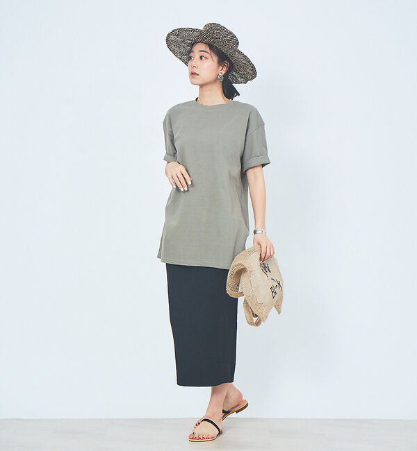 Rouge vif「ピースダイコットンチュニックTシャツ」|Tシャツ・カットソー|