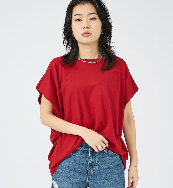 Rouge vif「【JOHNBULL/ジョンブル】フレンチスリーブT/JL262C05/シンプル【」|Tシャツ・カットソー|