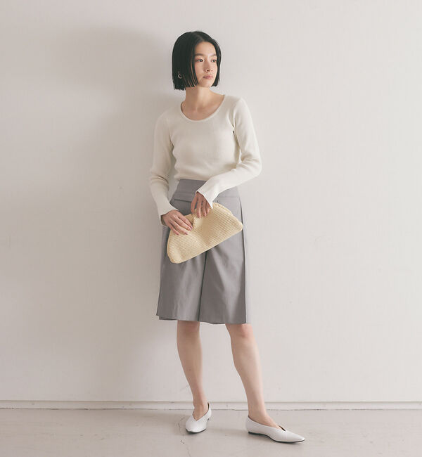 qualite「《アンサンブル対応》2WAYリブニットプルオーバー」|ニット・セーター|