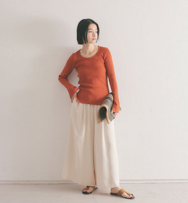 qualite「《アンサンブル対応》2WAYリブニットプルオーバー」|ニット・セーター|