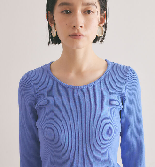 qualite「《アンサンブル対応》2WAYリブニットプルオーバー」|ニット・セーター|