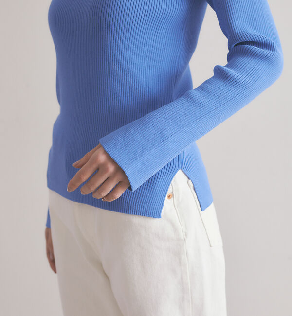 qualite「《アンサンブル対応》2WAYリブニットプルオーバー」|ニット・セーター|