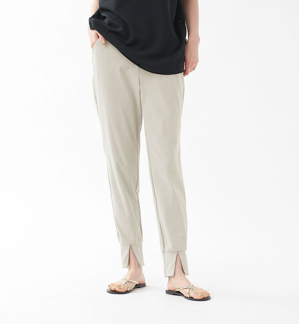 qualite「【WEB・一部店舗限定】ハイストレッチスリットジョグパンツ」|その他|ライトベージュ