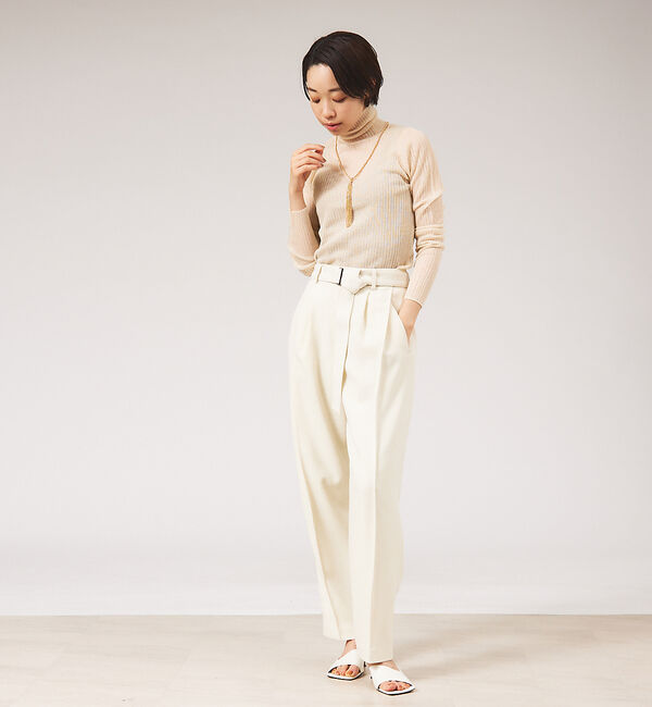 qualite「【セットアップ対応】ブライトツイードベルトパンツ」|その他|