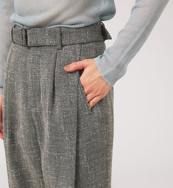 qualite「【セットアップ対応】ブライトツイードベルトパンツ」|その他|