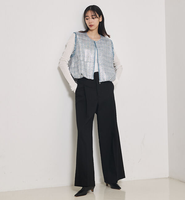 qualite「ヘンリーネックシアーリブニット」|Tシャツ・カットソー|