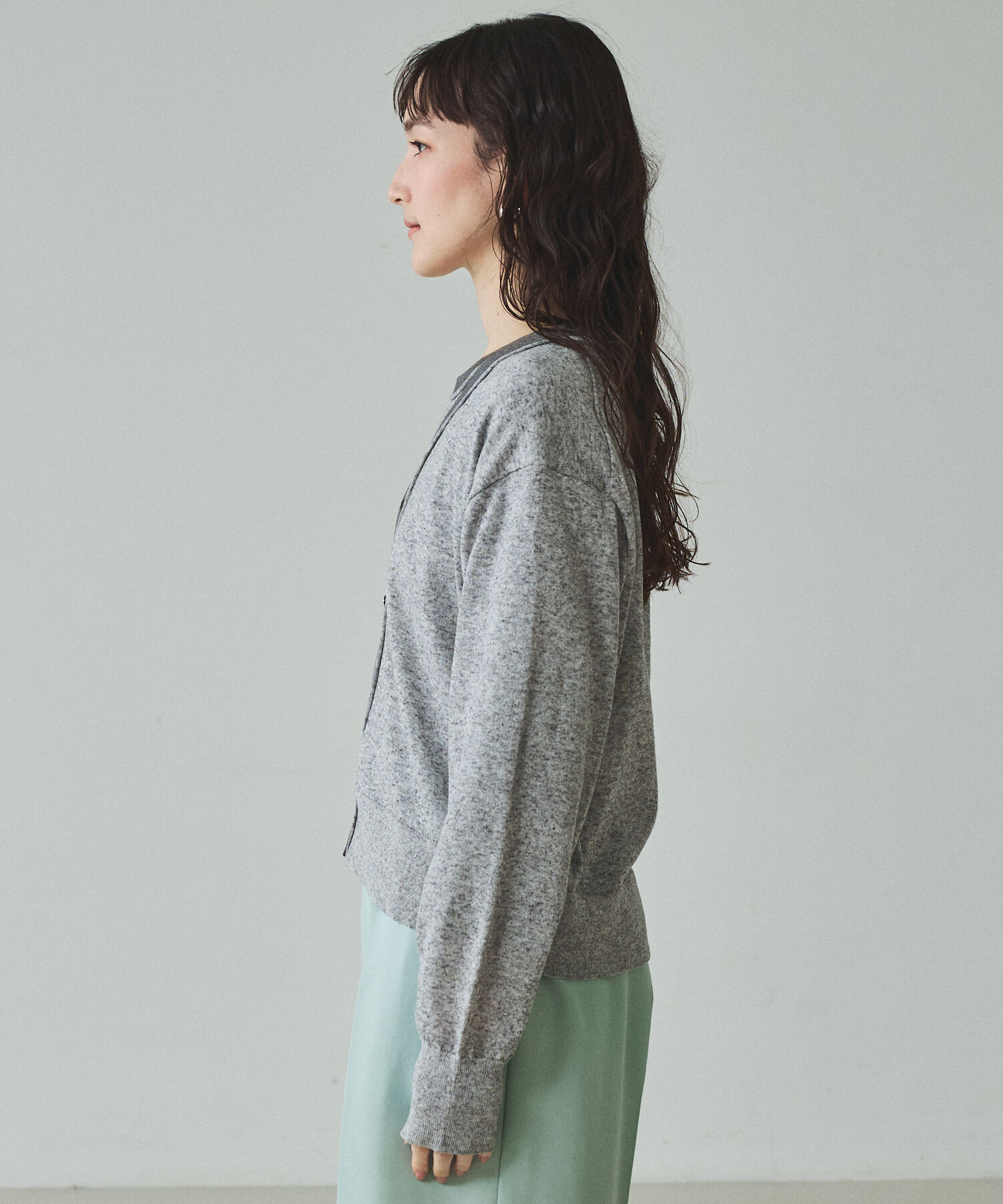 qualite「シアーミックスニットプルオーバー」|Tシャツ・カットソー|