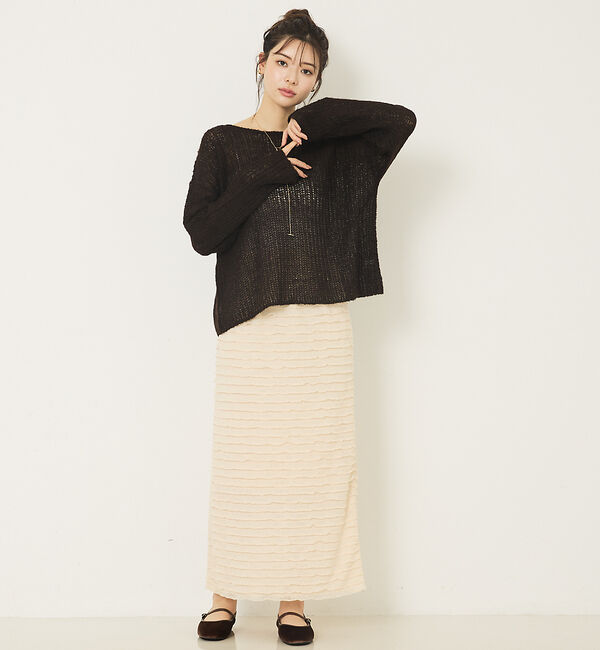 abahouse mavie「モヘアライクシアーニット」|ニット・セーター|