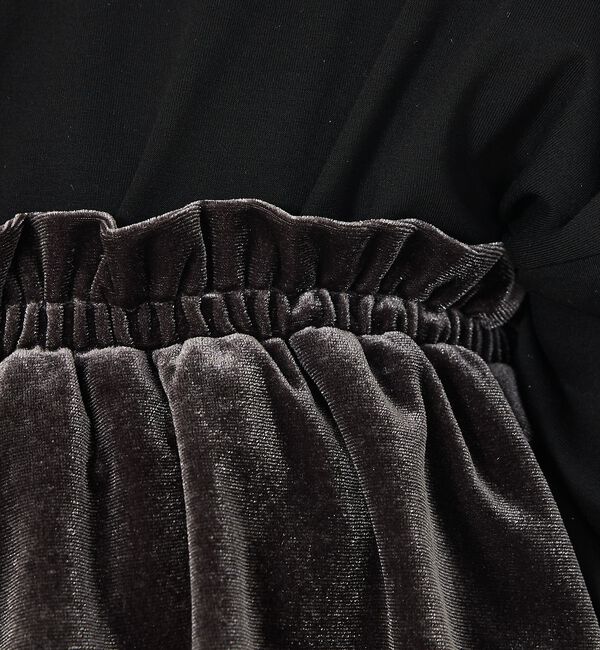 abahouse mavie「【WEB Domani掲載】ベロアビスチェ付ロンT」|Tシャツ・カットソー|