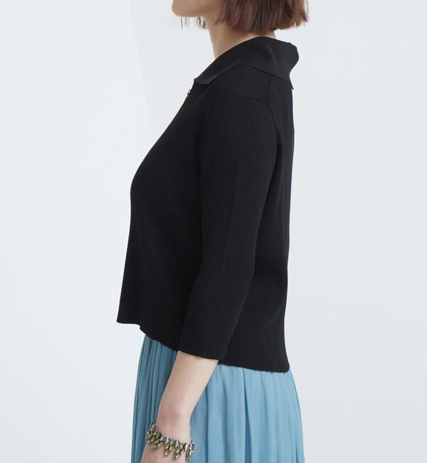 TIARA「ジップアップリブニット」|ニット・セーター|