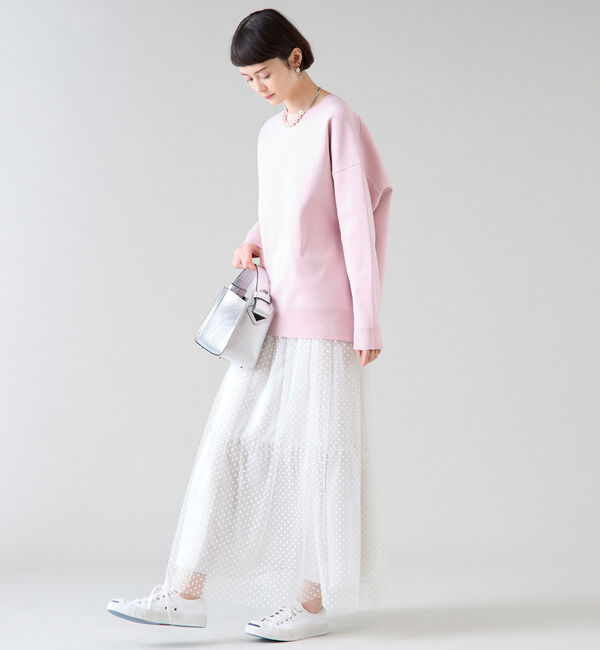 TIARA「ドットプリントチュールスカート」|スカート|