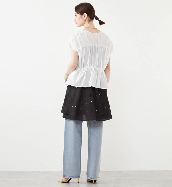 Soffitto「リボンギャザーブラウス」|シャツ・ブラウス|