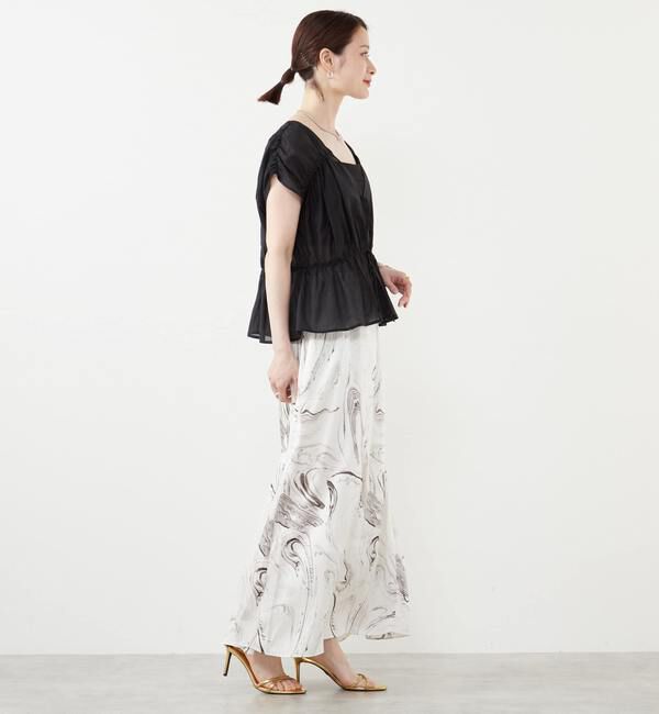 Soffitto「リボンギャザーブラウス」|シャツ・ブラウス|