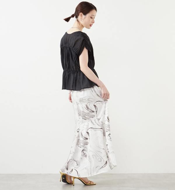 Soffitto「リボンギャザーブラウス」|シャツ・ブラウス|