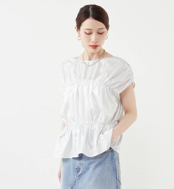 Soffitto「リボンギャザーブラウス」|シャツ・ブラウス|