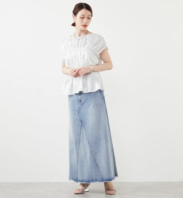 Soffitto「リボンギャザーブラウス」|シャツ・ブラウス|