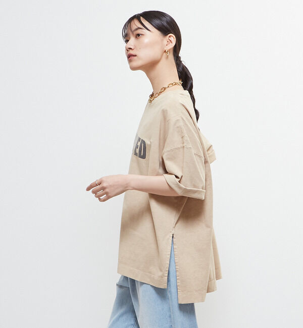 Soffitto「《定番》ロゴプリント製品染ビックTシャツ」|Tシャツ・カットソー|