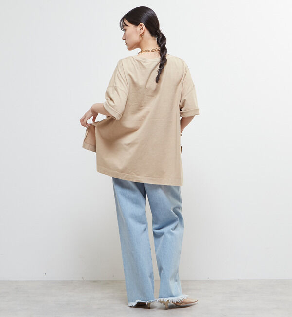 Soffitto「《定番》ロゴプリント製品染ビックTシャツ」|Tシャツ・カットソー|