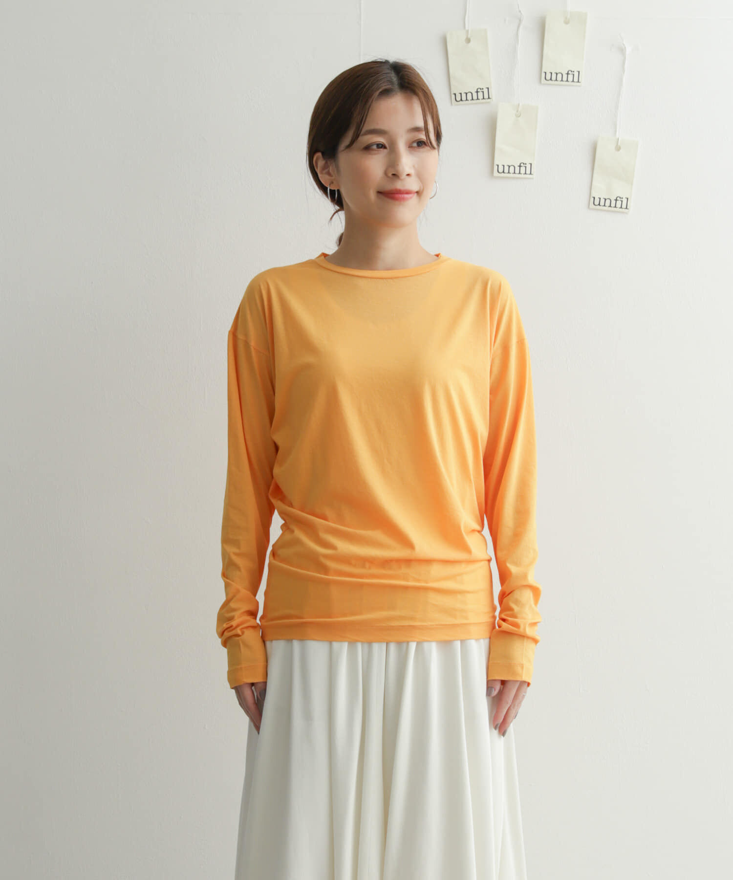 URBAN RESEARCH DOORS「『別注』unfil&times;DOORS　high twist cotton L/S t-shirts」|Tシャツ・カットソー|