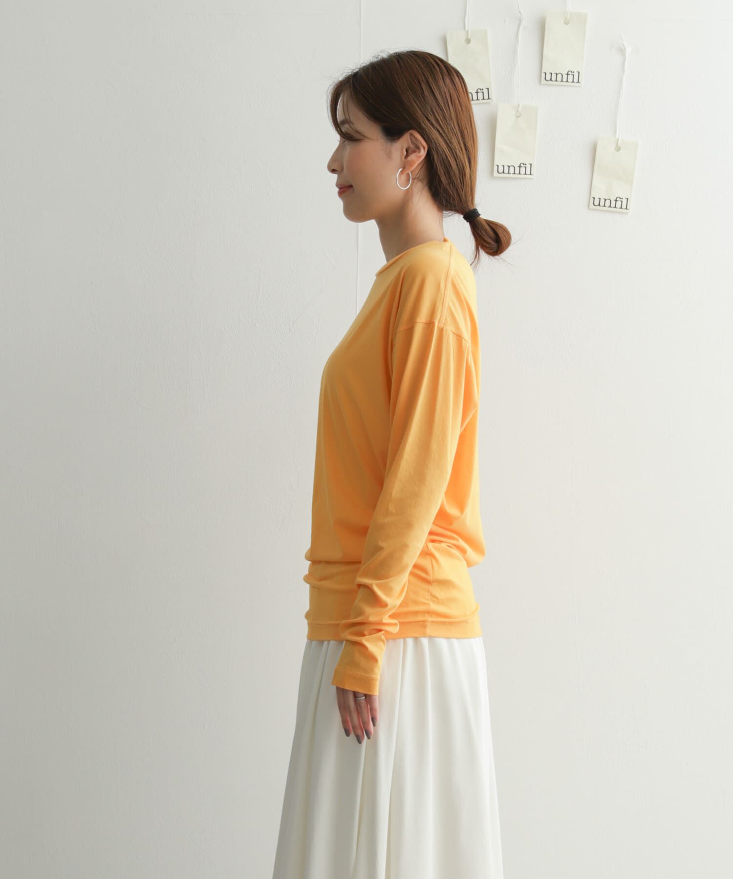 URBAN RESEARCH DOORS「『別注』unfil&times;DOORS　high twist cotton L/S t-shirts」|Tシャツ・カットソー|