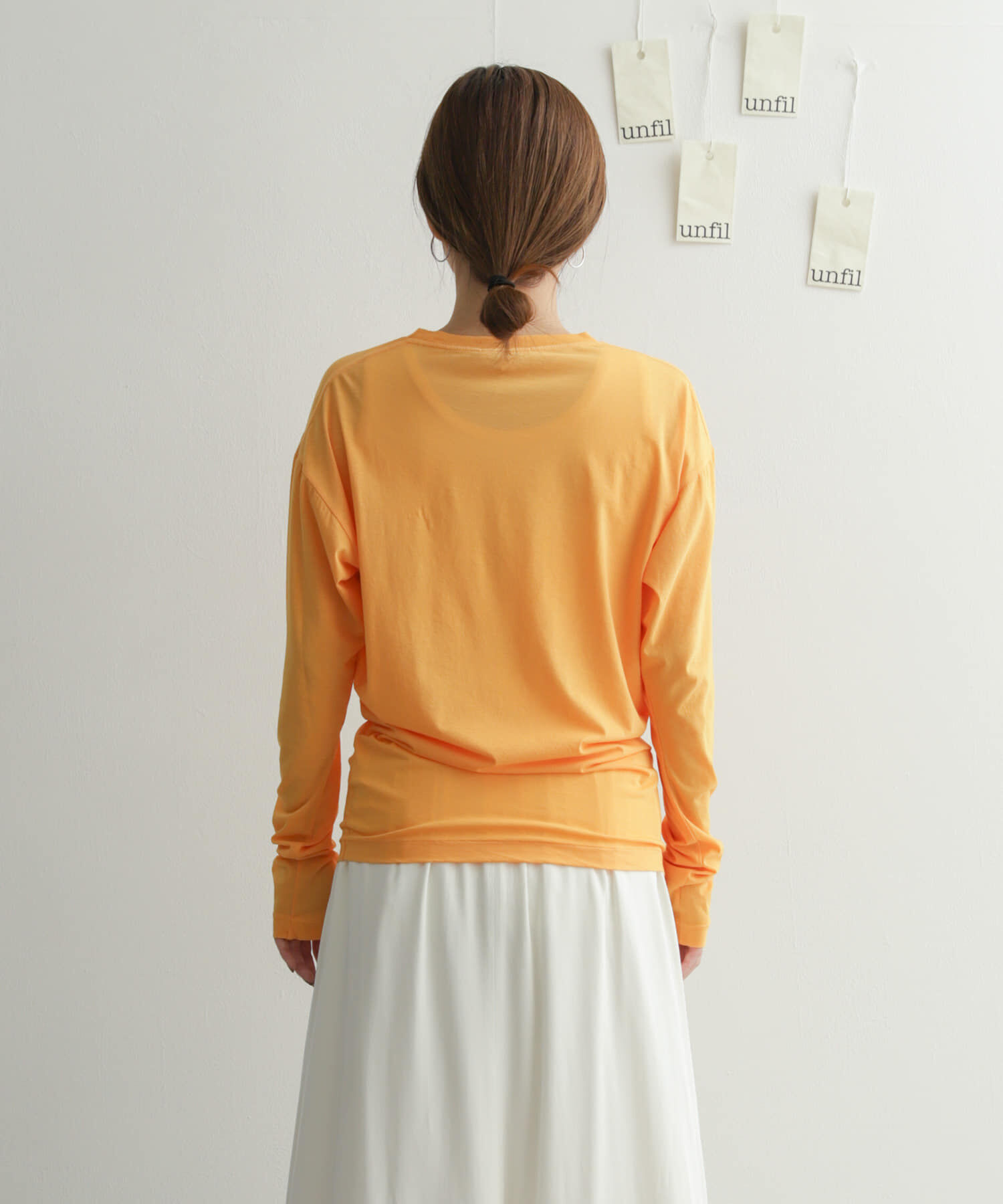 URBAN RESEARCH DOORS「『別注』unfil&times;DOORS　high twist cotton L/S t-shirts」|Tシャツ・カットソー|