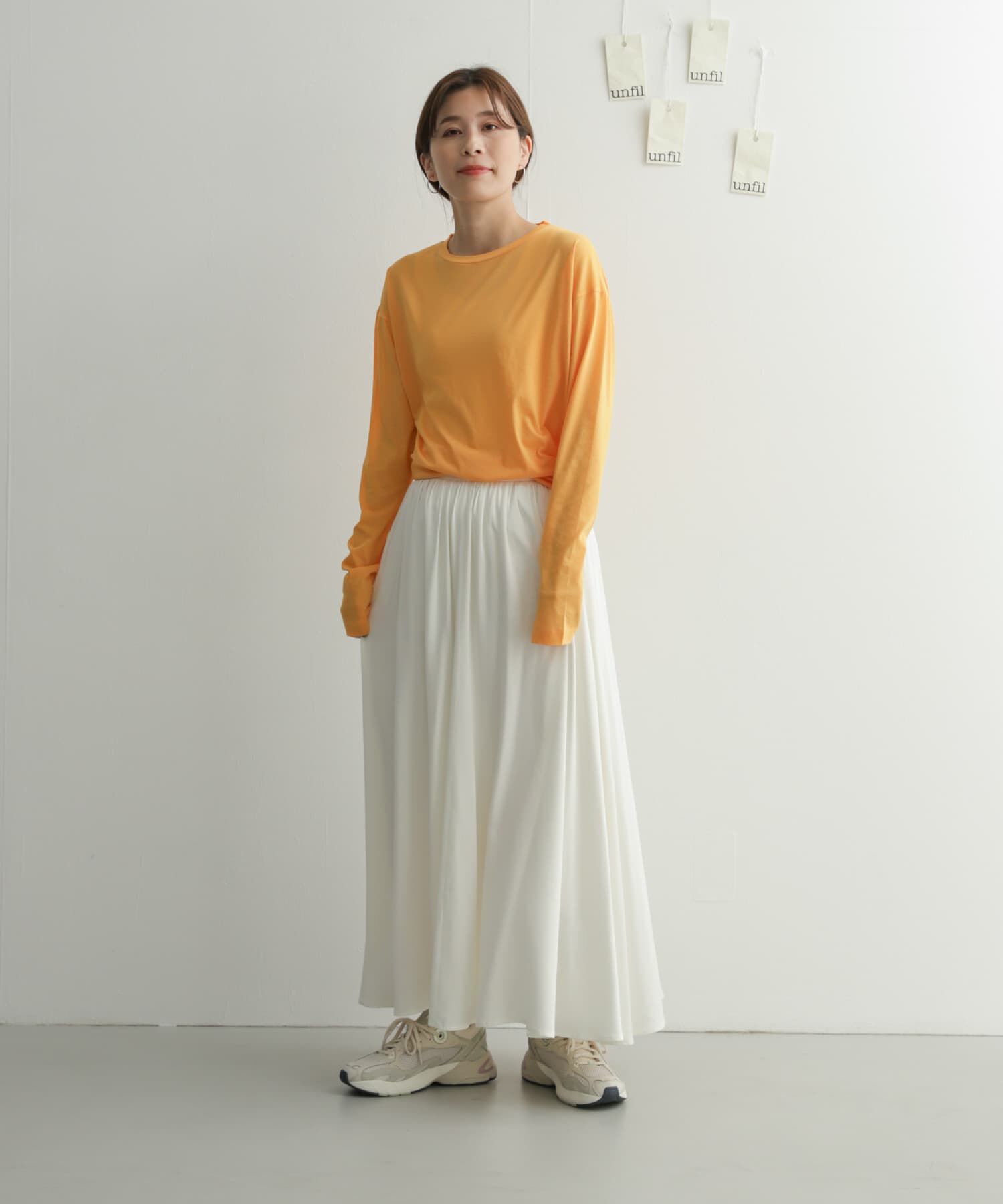 URBAN RESEARCH DOORS「『別注』unfil&times;DOORS　high twist cotton L/S t-shirts」|Tシャツ・カットソー|