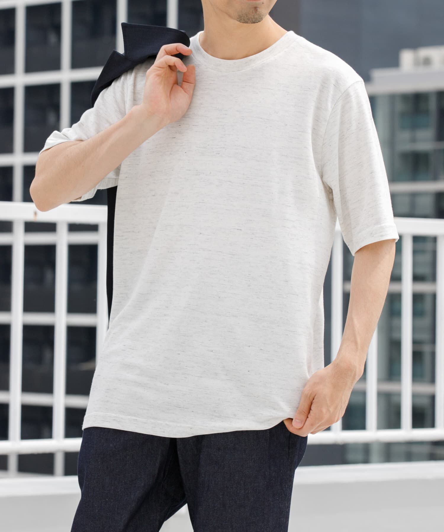 URBAN RESEARCH ROSSO「『WEB限定』『XLサイズあり』リネン混カノコクルーTシャツ」|Tシャツ・カットソー|