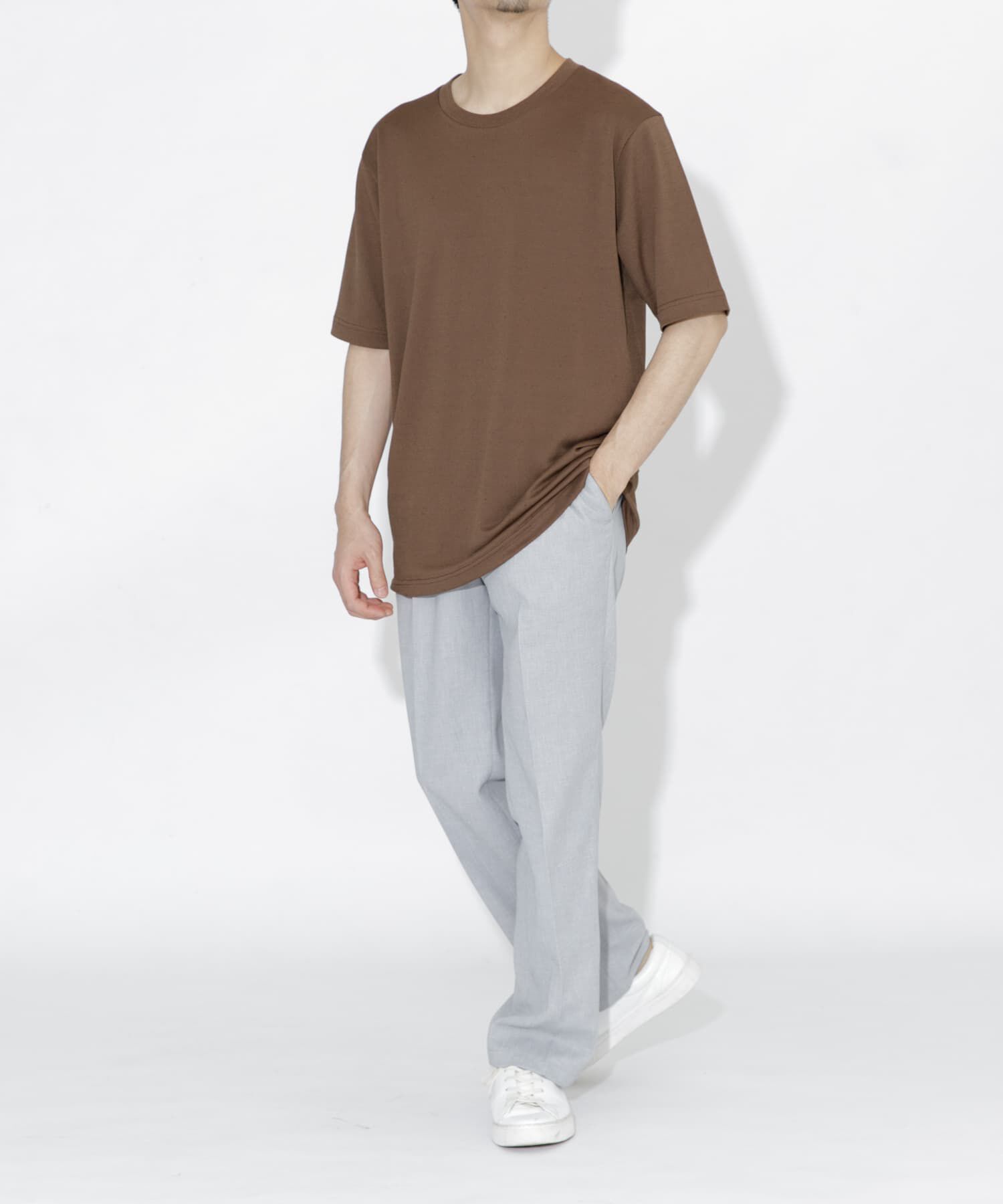 URBAN RESEARCH ROSSO「『WEB限定』『XLサイズあり』リネン混カノコクルーTシャツ」|Tシャツ・カットソー|