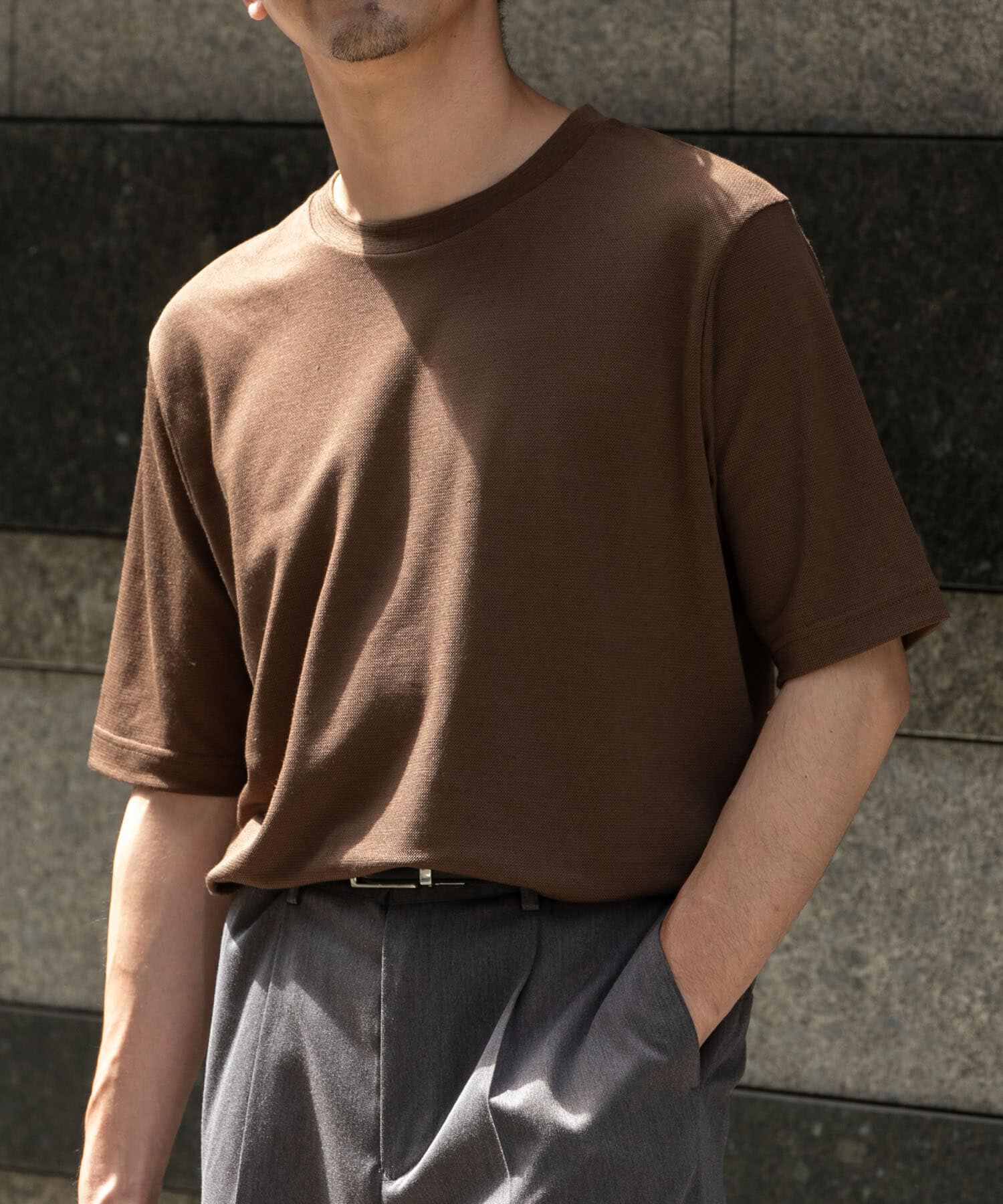 URBAN RESEARCH ROSSO「『WEB限定』『XLサイズあり』リネン混カノコクルーTシャツ」|Tシャツ・カットソー|