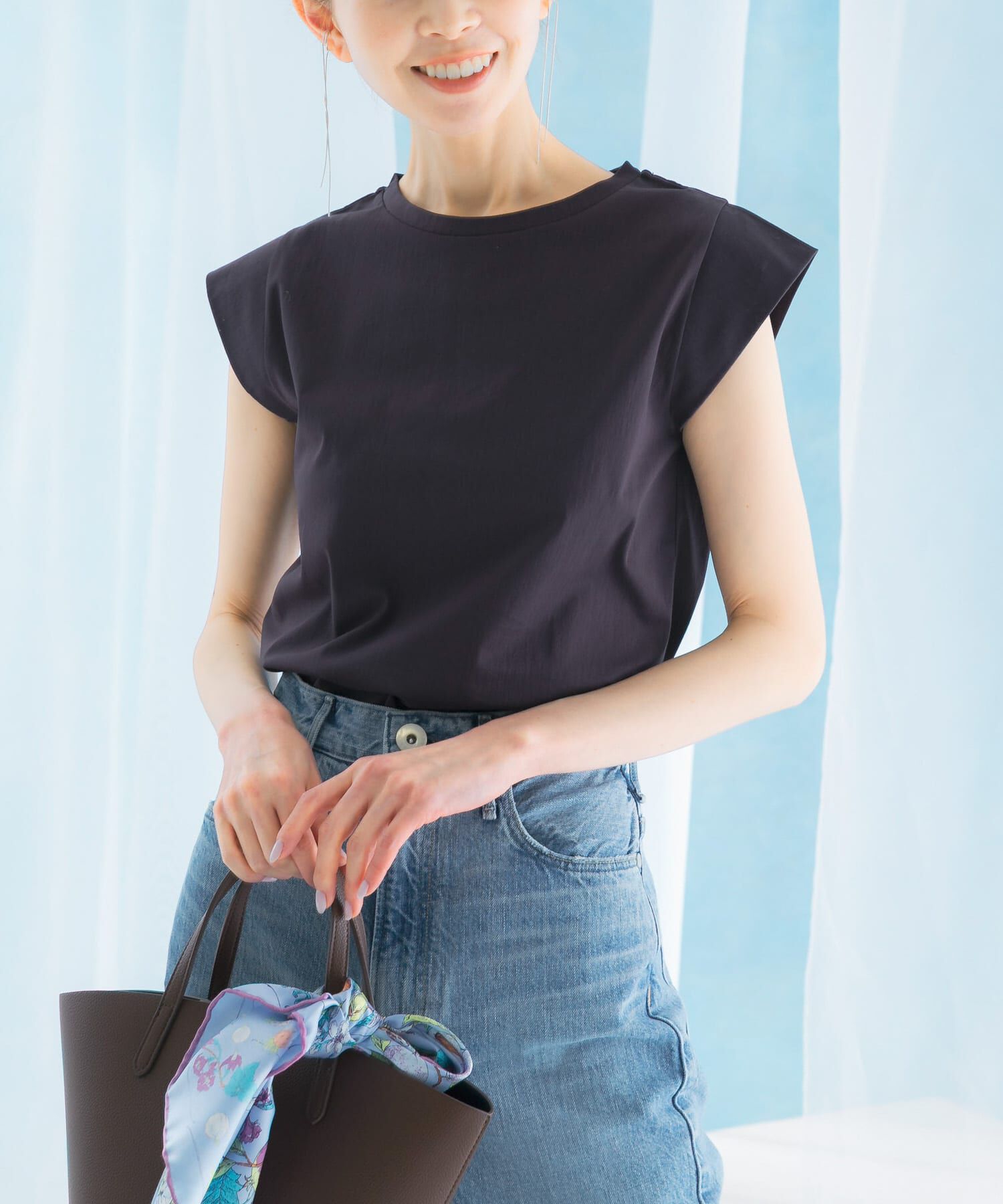 URBAN RESEARCH ROSSO「クールタッチスーピマコットンフレンチTシャツ」|Tシャツ・カットソー|