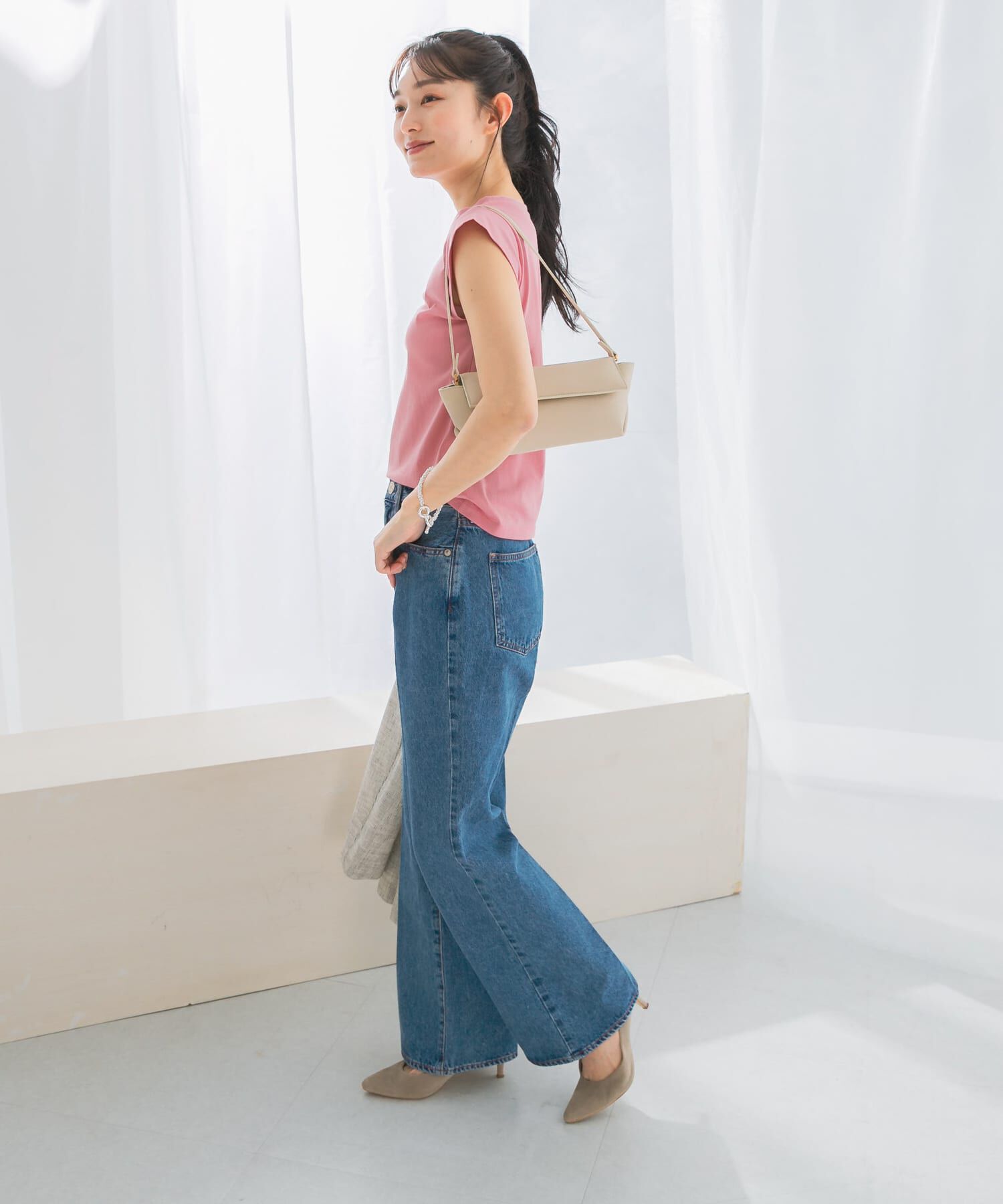 URBAN RESEARCH ROSSO「クールタッチスーピマコットンフレンチTシャツ」|Tシャツ・カットソー|