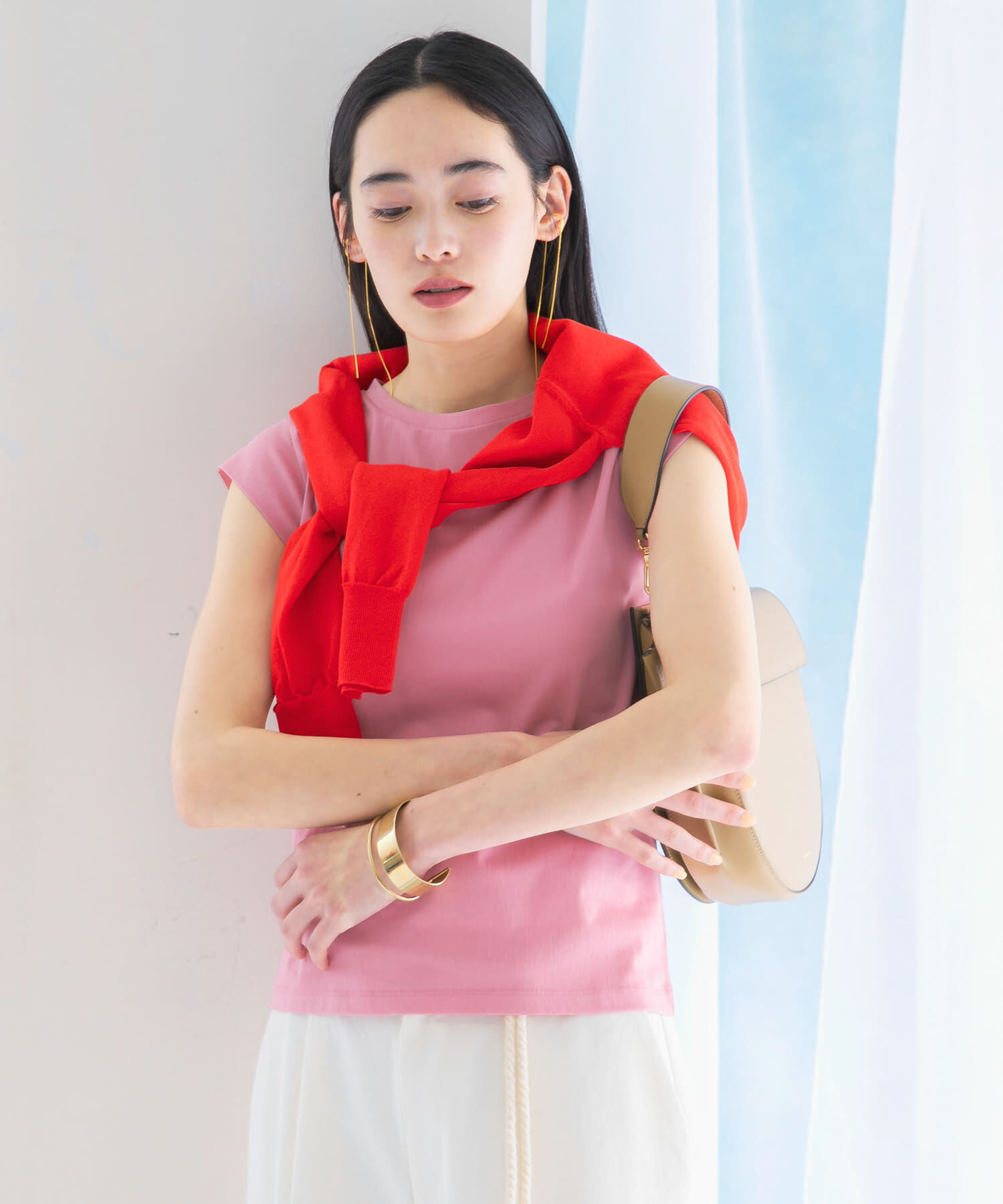 URBAN RESEARCH ROSSO「クールタッチスーピマコットンフレンチTシャツ」|Tシャツ・カットソー|