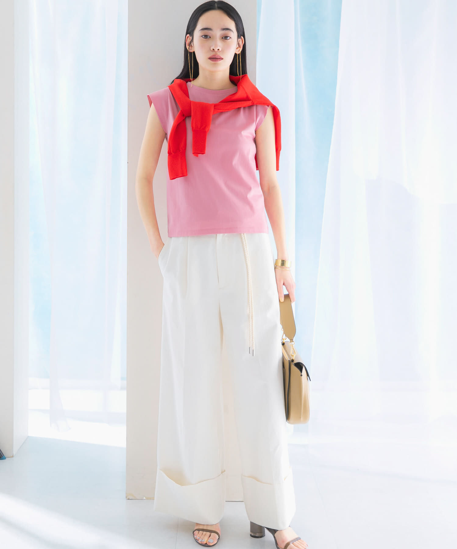 URBAN RESEARCH ROSSO「クールタッチスーピマコットンフレンチTシャツ」|Tシャツ・カットソー|