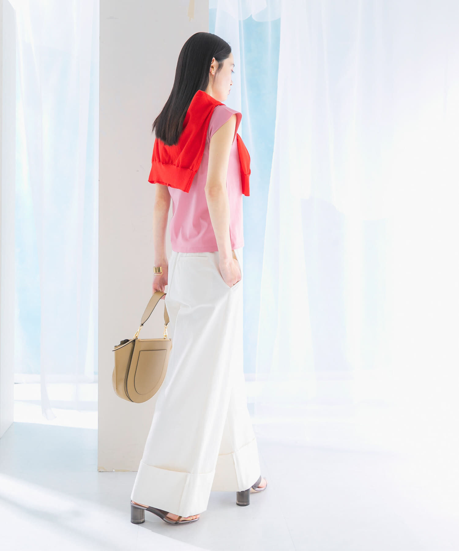 URBAN RESEARCH ROSSO「クールタッチスーピマコットンフレンチTシャツ」|Tシャツ・カットソー|