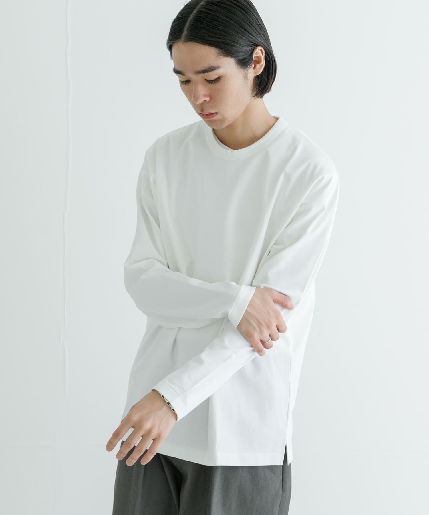 URBAN RESEARCH「コットンナイロンスムージーロングスリーブ」|Tシャツ・カットソー|