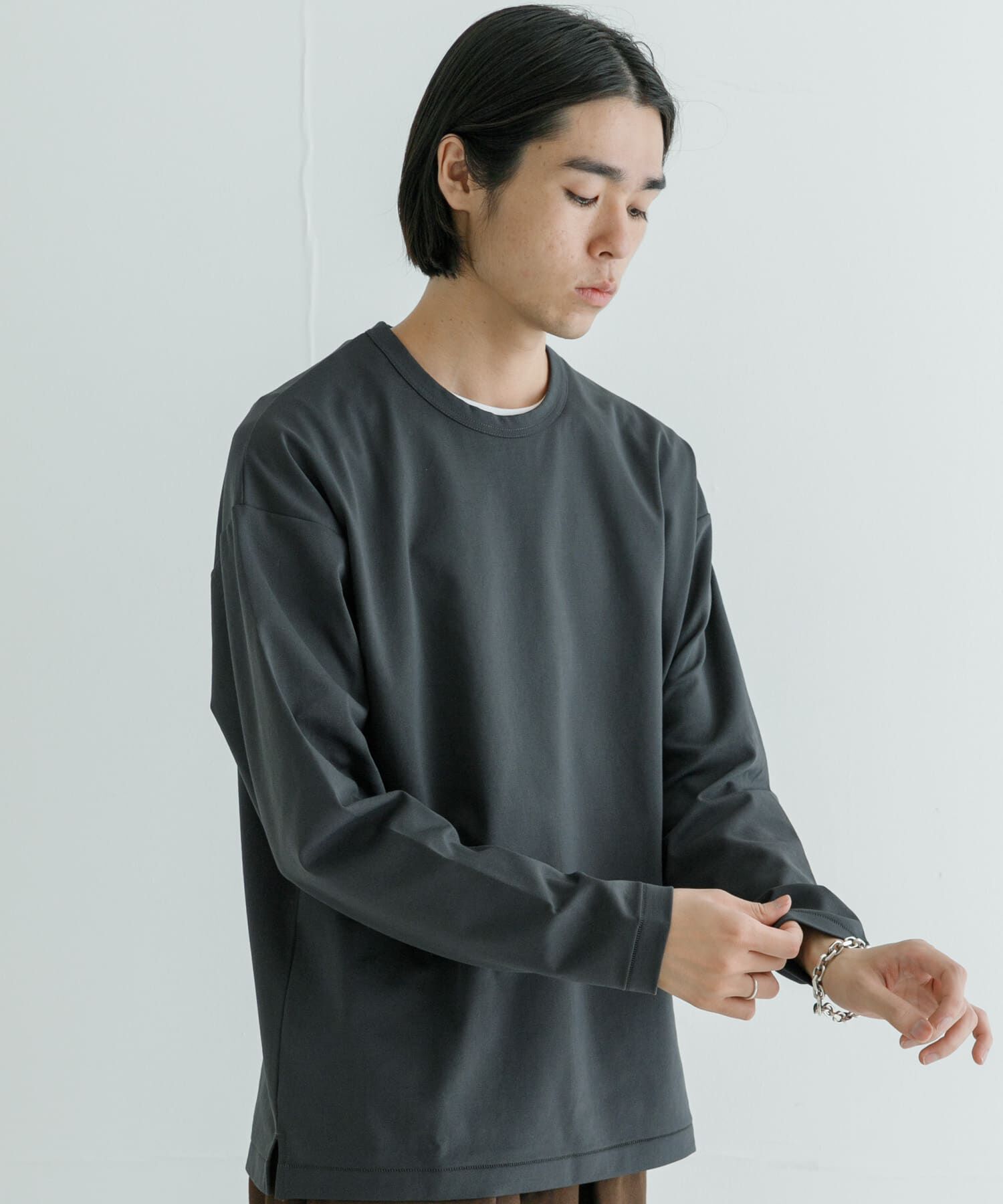 URBAN RESEARCH「コットンナイロンスムージーロングスリーブ」|Tシャツ・カットソー|