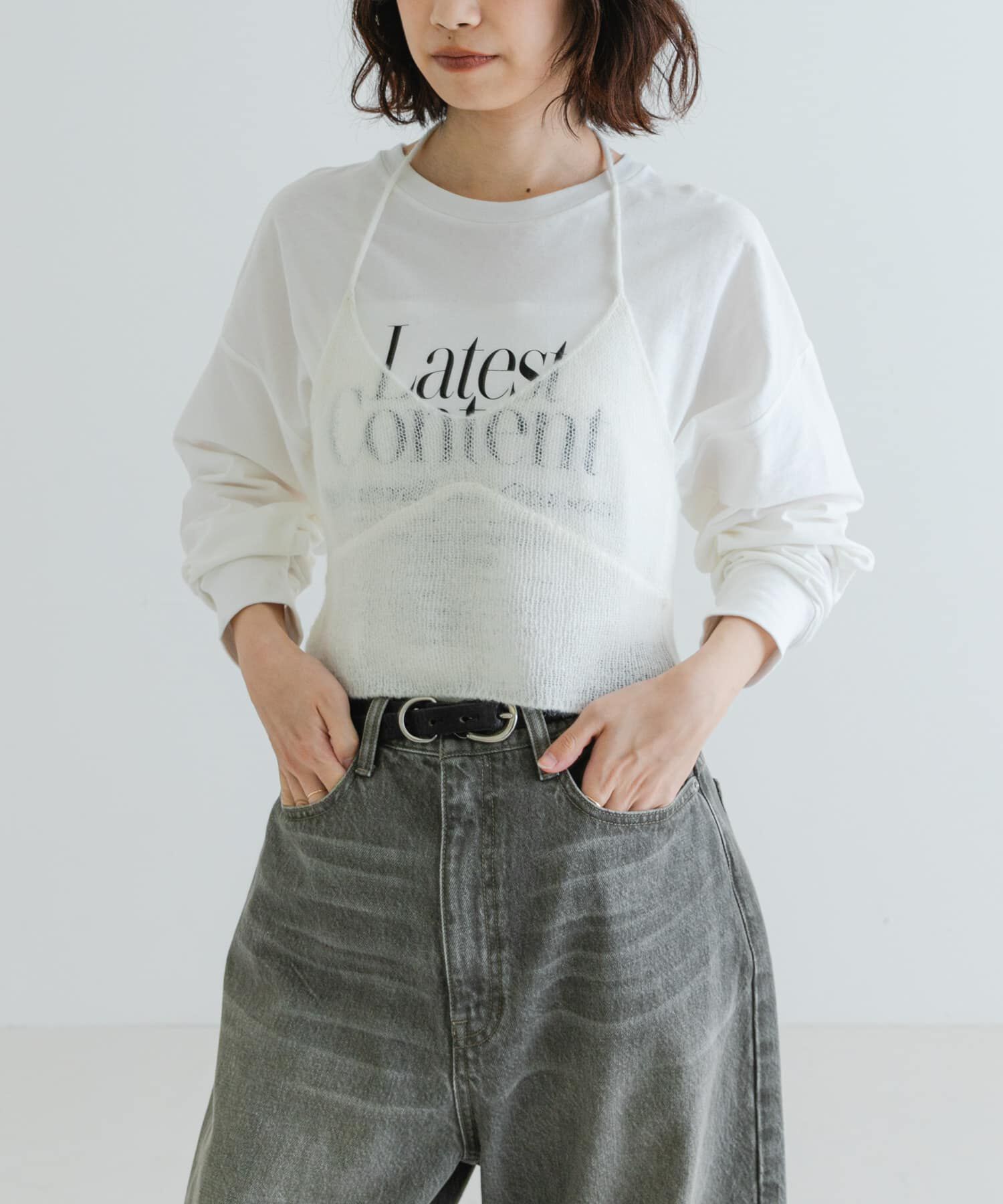 URBAN RESEARCH「ヘアリーニットビスチェ」|キャミソール|