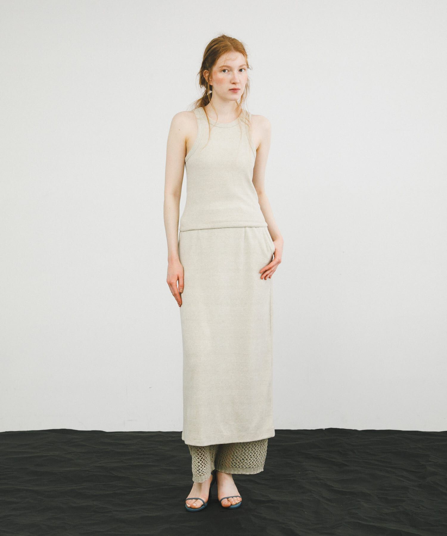 LAATO「tulle mesh knit pants」|その他|ライトグレー