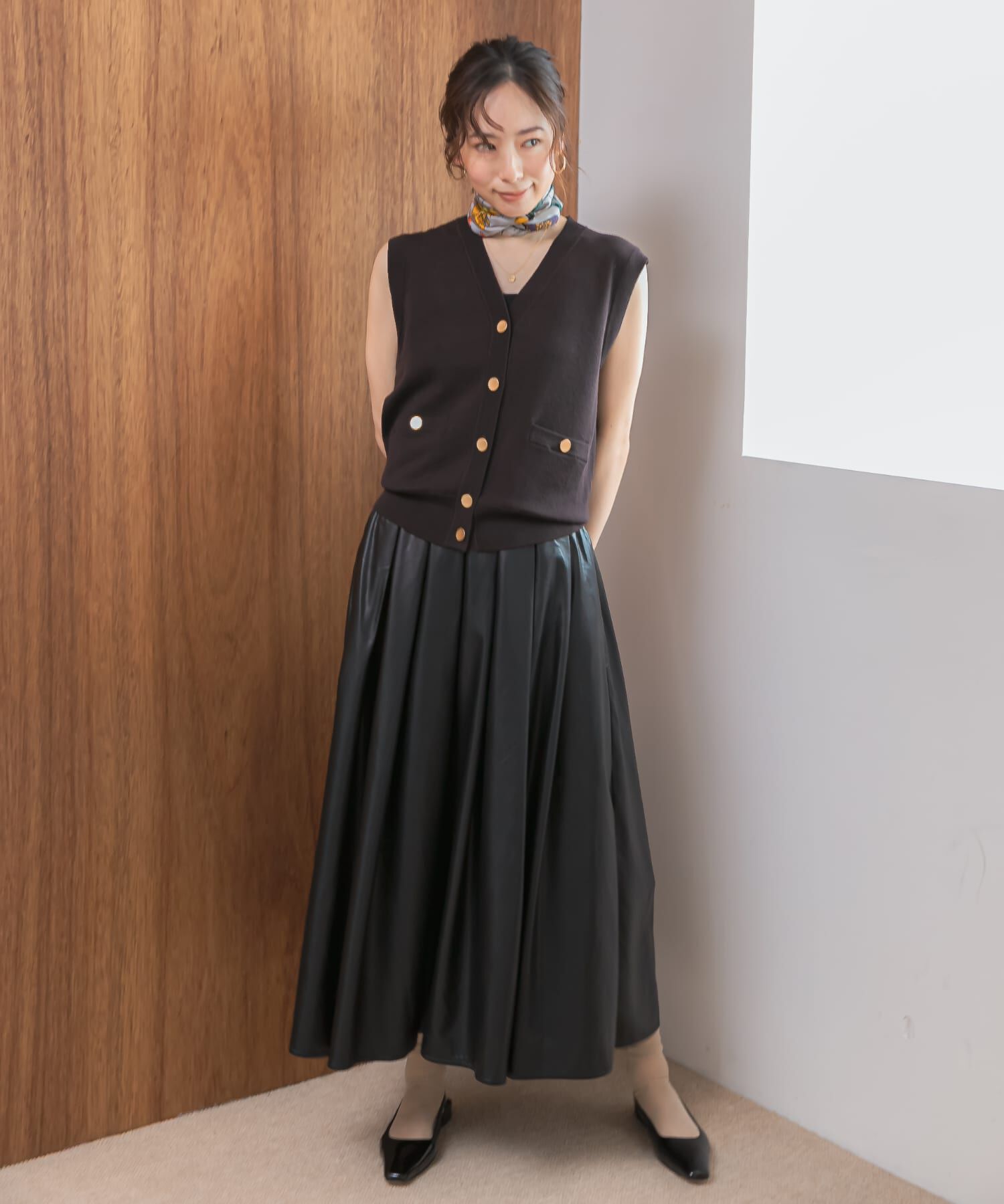 URBAN RESEARCH ROSSO「F by ROSSO　ウォッシャブルメタル釦ニットベスト」|ベスト・ジレ|